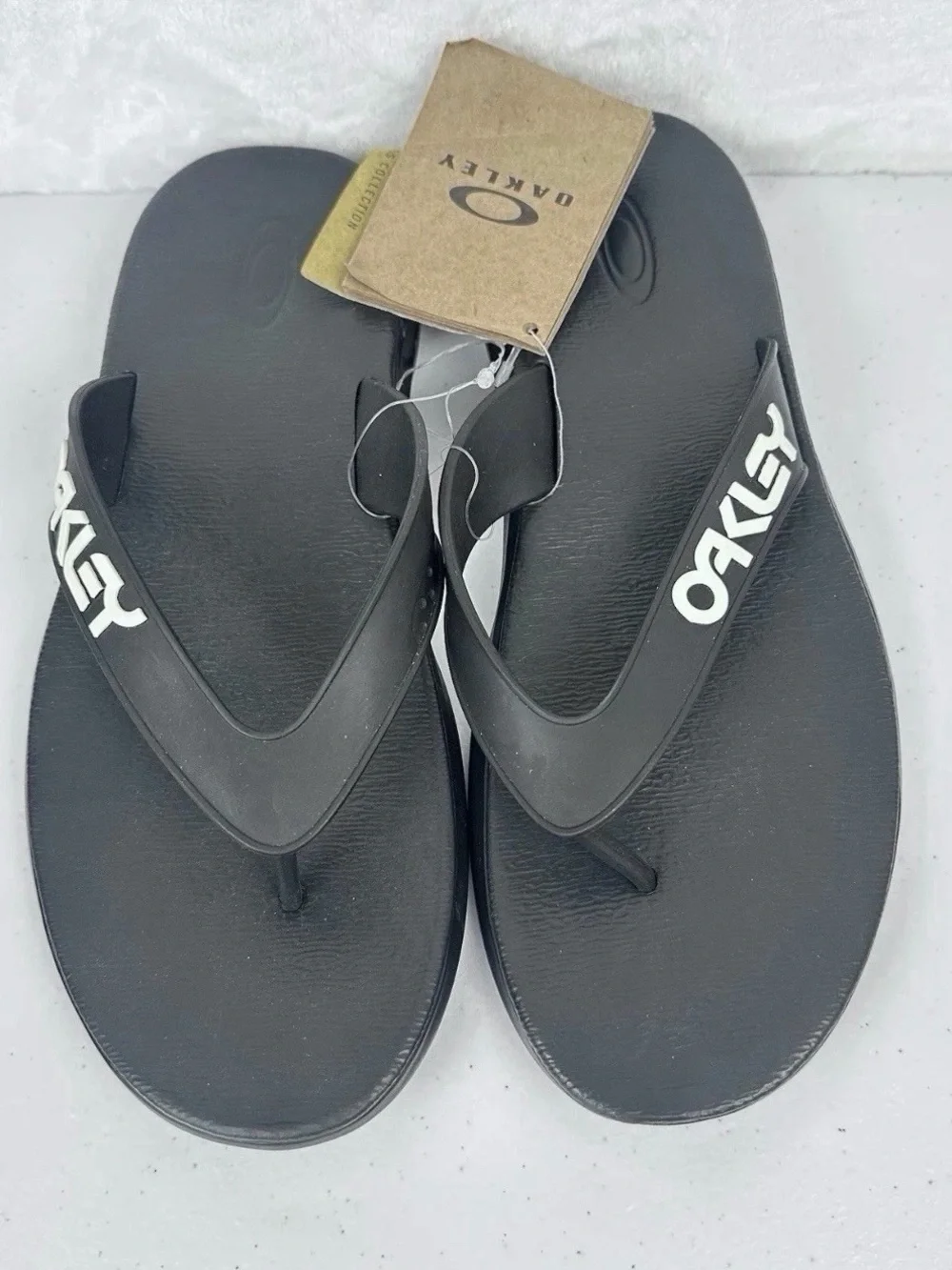 Oakley B1B Men's Flip Flops Size 11 Blackout Black Sandals Thong Slides NWT